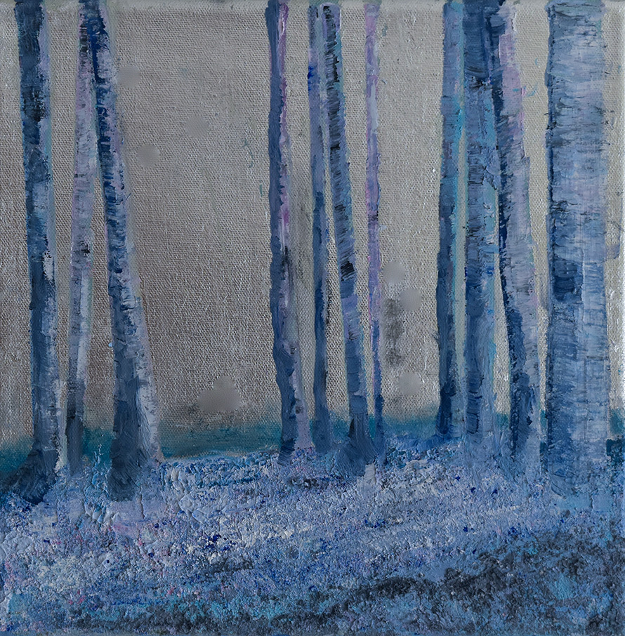 Winter Trees, Sapphire Blue