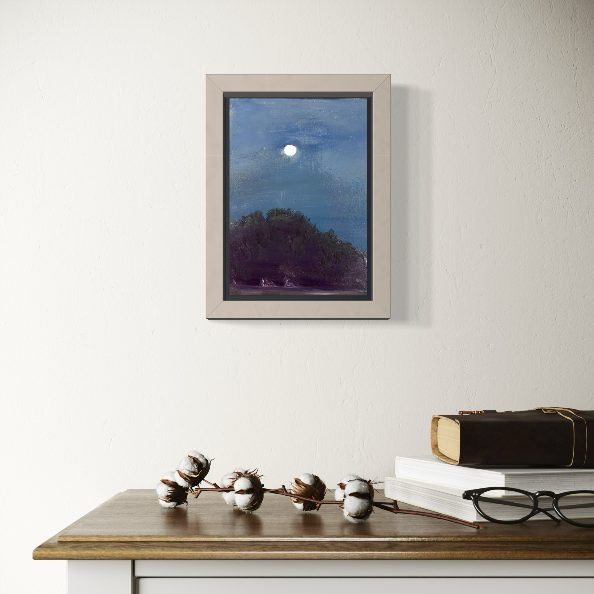 Wild and Full is the Moon Oil on board 20 × 14 cm unframed