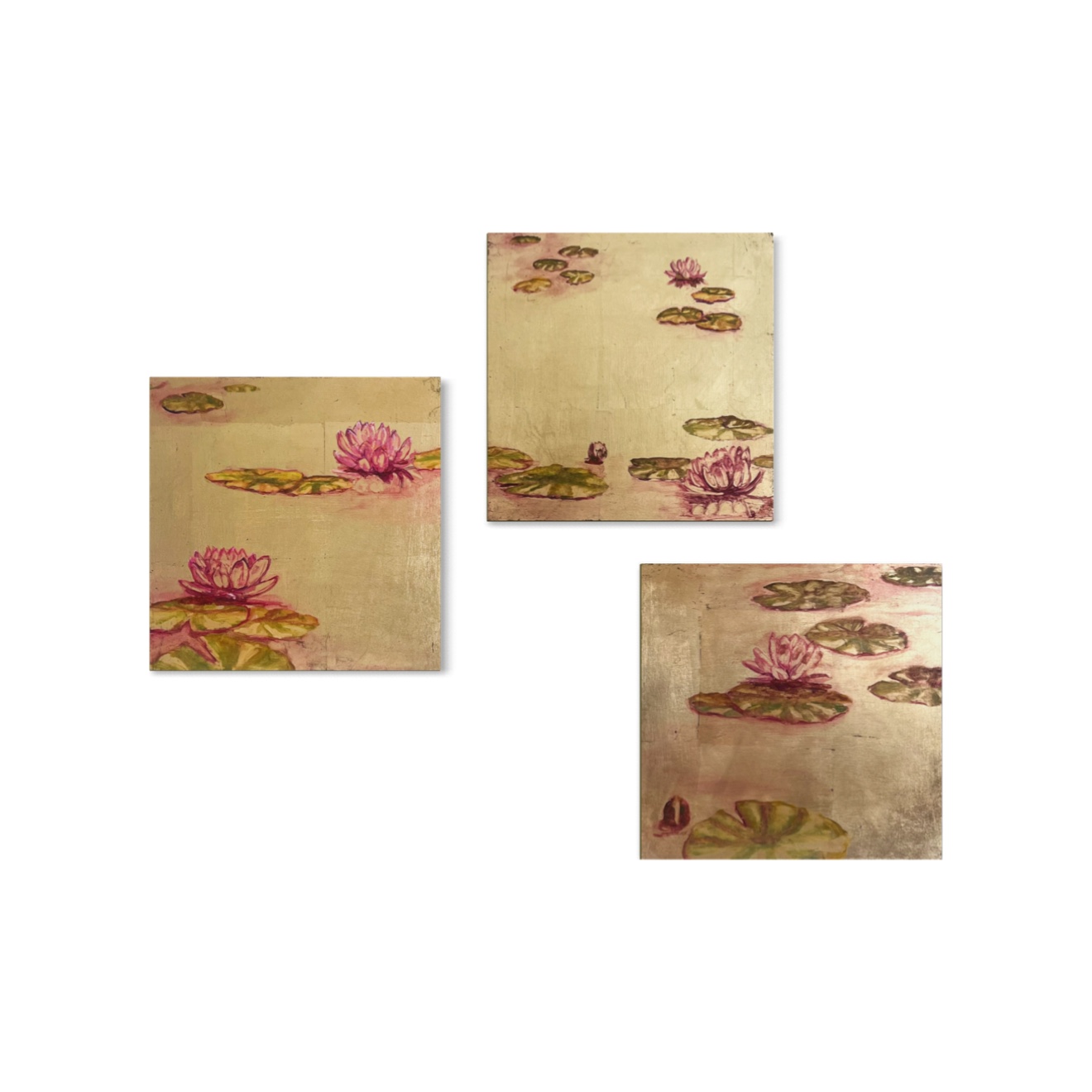 Water Lilies Cluster Triptych - Image 5